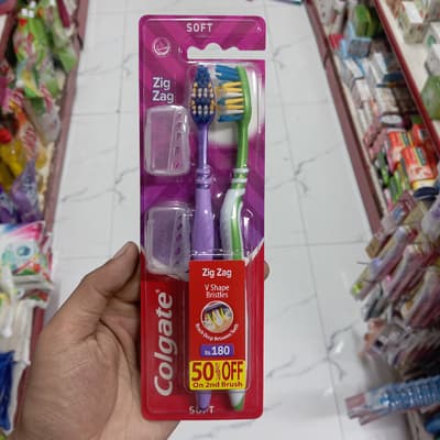 Colgate Zig Zag Soft Toothbrush V Shape Bristles