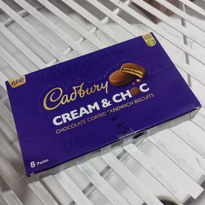 Cadbury Cream & Choc Chocolate Coated Sandwich Biscuits