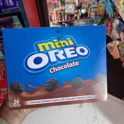 Mini OREO Chocolate Sandwich Cookies with Chocolate Flavored Cream Box