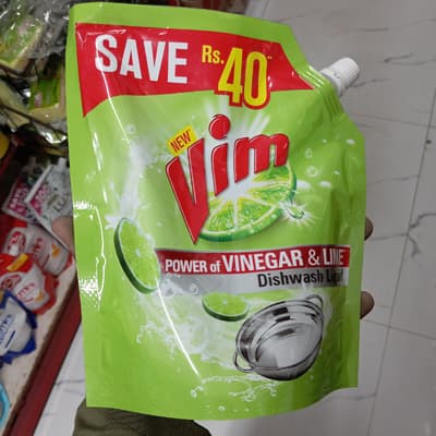 Vim Dishwash Liquid Power Of Vinegar & Lime