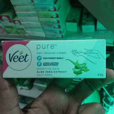 Veet Pure Sensitive Skin Hair Removal Cream Aloe Vera Extract Half Arms