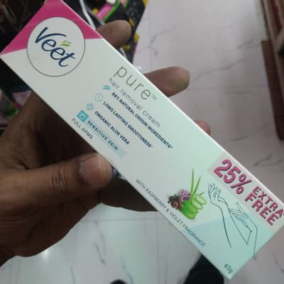 Veet Pure Hair Removal Cream Full Arms 25% Extra Free