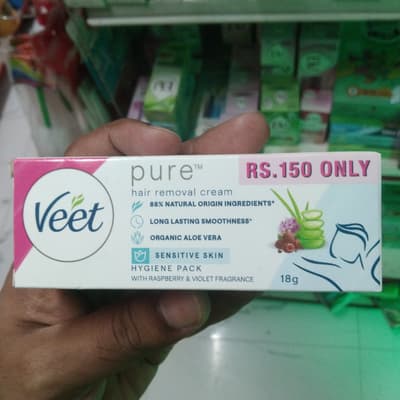 Veet Pure Hair Removal Cream Sensitive Skin Raspberry & Violet Fragrance
