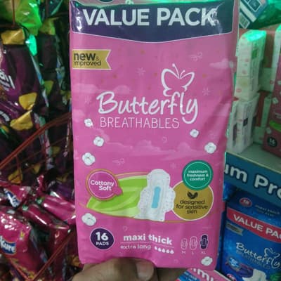 Butterfly Breathables Maxi Thick Extra Long Pads