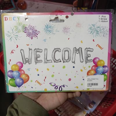 Welcome Foil Balloon Set